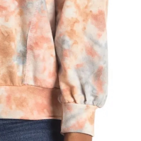 Tie Dye Sweatshirt by LUSH, Pockets, Lightweight, Warm Tones, Made in USA, NWOT - Picture 2 of 13
